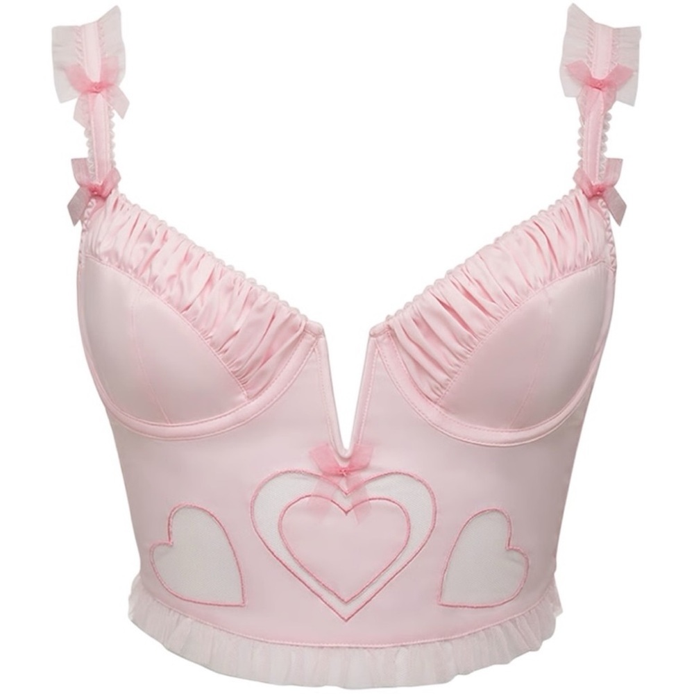 NWT For Love & Lemons Heart Bustier - Medium
